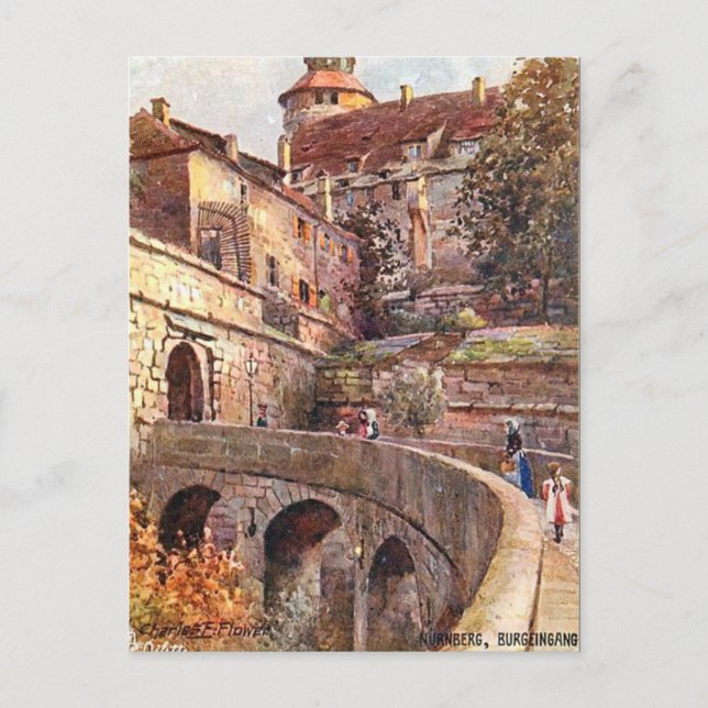 Cartão postal antigo - Nuremberga (Nuremberga), Al (Frente)