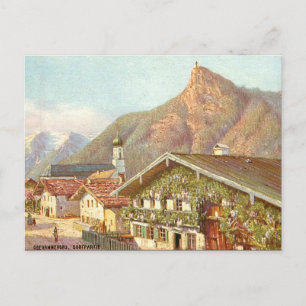 Cartão postal antigo - Oberammergau, Baviera, Alem