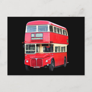 Cartão Postal Antigo ônibus de Londres vermelho de cerca de 195