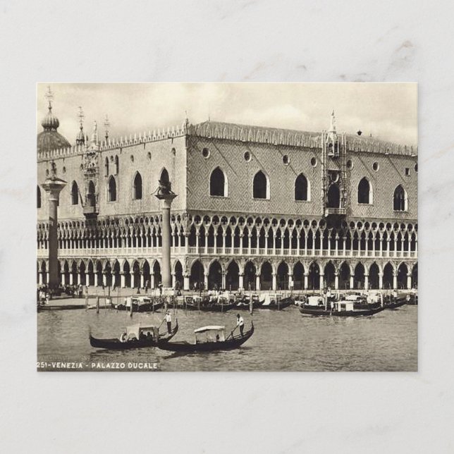 Cartão Postal Antigo - Palazzo Ducale, Venezia (Frente)