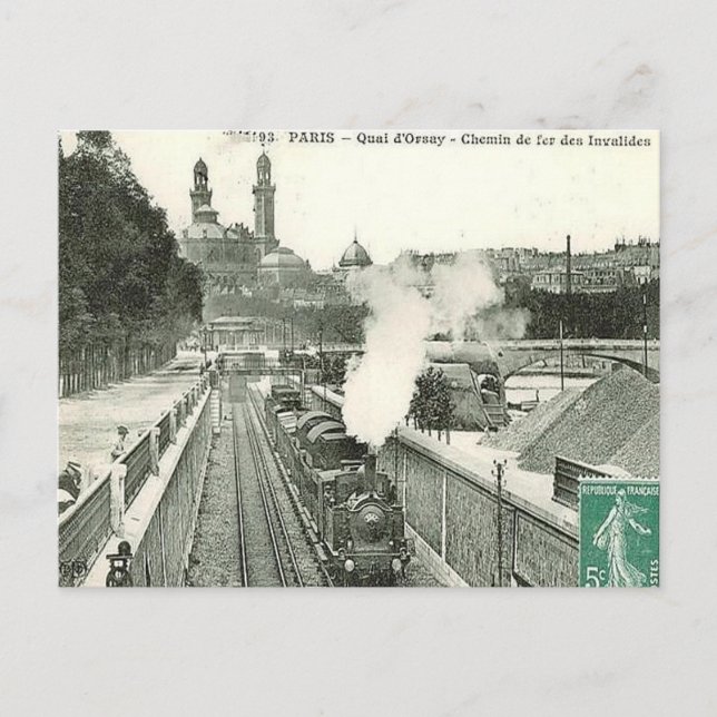 Cartão Postal Antigo - Paris, Quai d'Orsay (Frente)