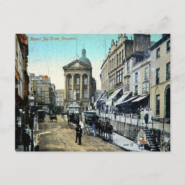 Cartão Postal Antigo - Penzance, Cornualha (Frente)