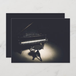 Cartão Postal Antigo piano magnético