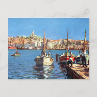 Cartão postal antigo - Porto de Vieux, Marselha