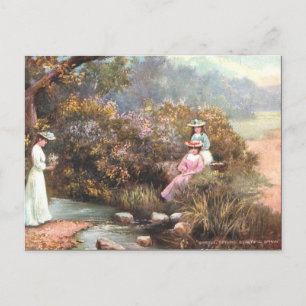 Cartão Postal Antigo - Primavera