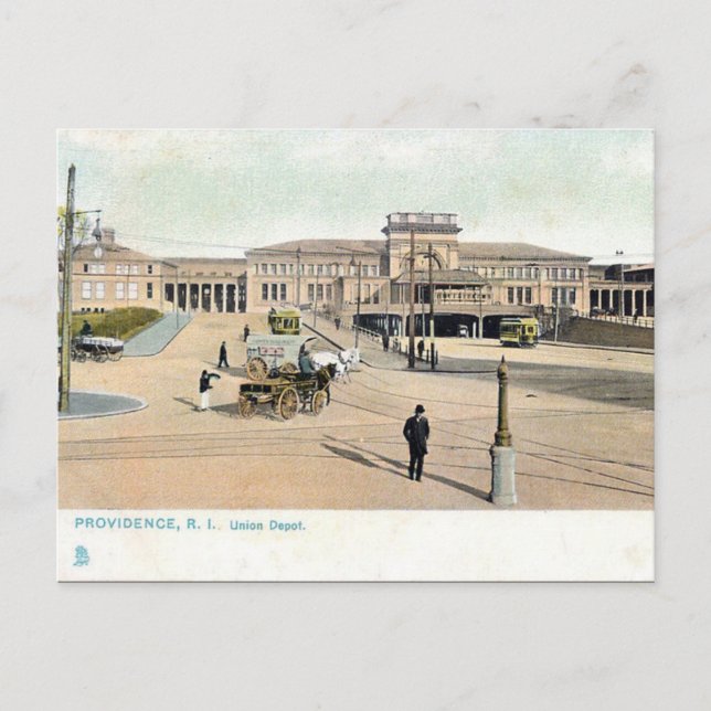 Cartão postal antigo - Providence, Rhode Island, E (Frente)