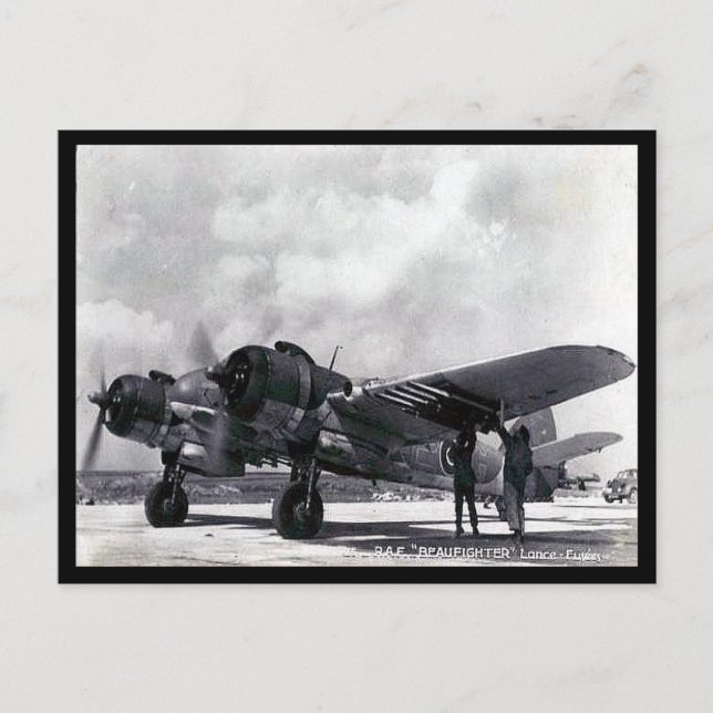Cartão Postal Antigo - RAF Bristol "Beaufighter" (Frente)