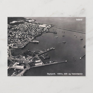 Cartão Postal Antigo - Reiquiavique, Islândia