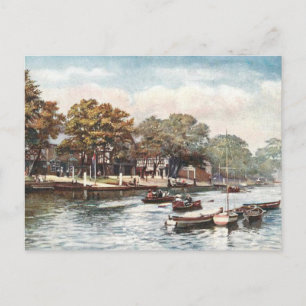 Cartão postal antigo - River Dee, Chester, Inglat