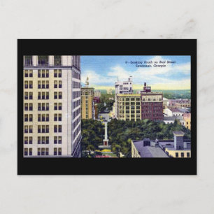 Cartão Postal Antigo - Rua Touro, Savana, Geórgia