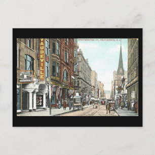 Cartão postal antigo - Rua Westminster, Providence