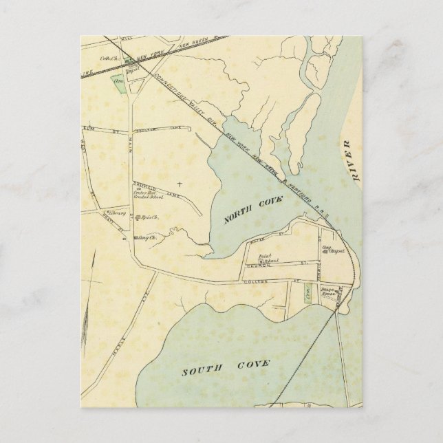 Cartão Postal Antigo Saybrook (Frente)