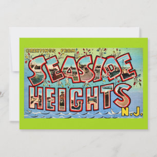 Cartão Postal Antigo Seaside Heights NJ 5x7