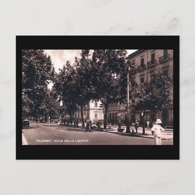 Cartão postal antigo - Sicília, Palermo (Frente)