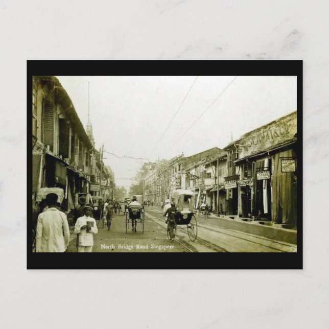 Cartão Postal Antigo - Singapura (Frente)