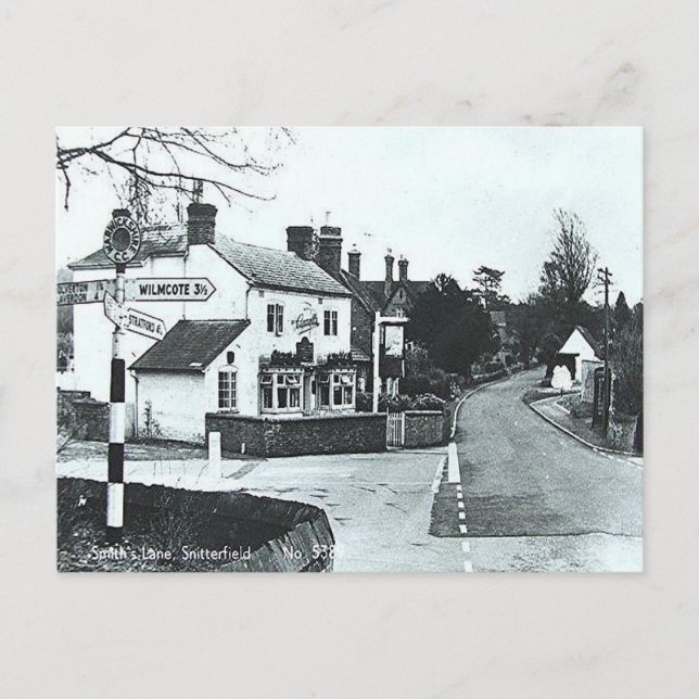 Cartão Postal Antigo - Snitterfield, Warwickshire (Frente)