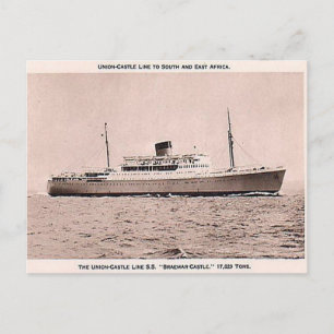 Cartão Postal Antigo - SS Braemar Castle