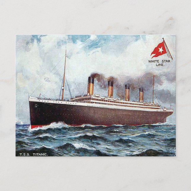 Cartão Postal Antigo - T S S Titanic (Frente)