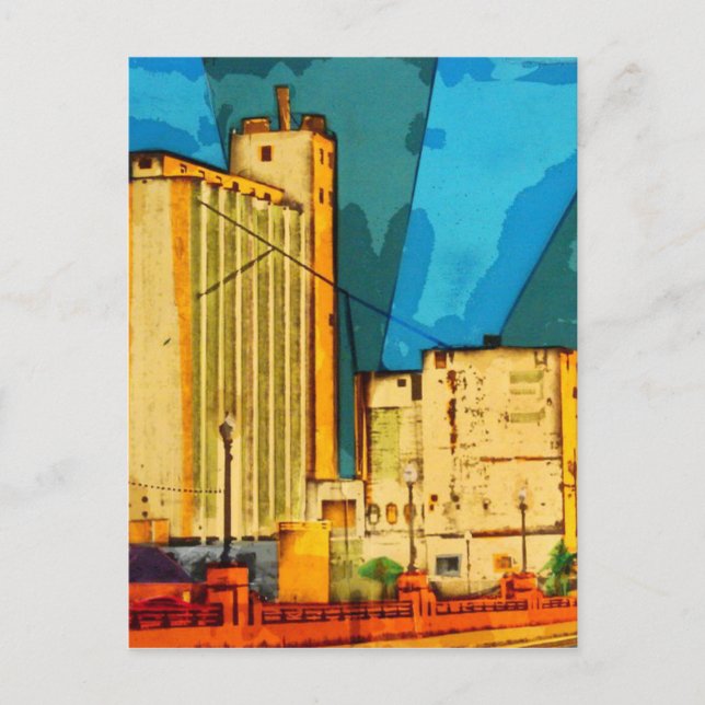 Cartão Postal Antigo Templo - Hayden Flour Mill (Frente)