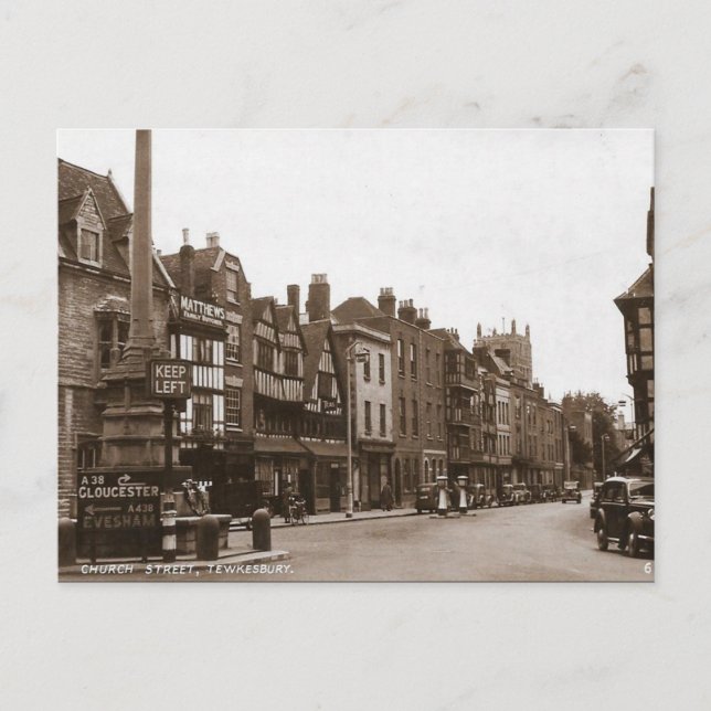 Cartão Postal Antigo - Tewkesbury, Gloucestershire (Frente)