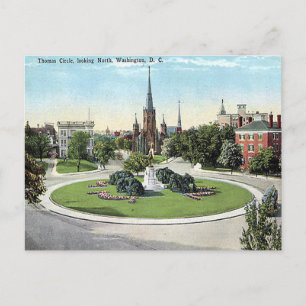 Cartão Postal Antigo - Thomas Circle, Washington, 