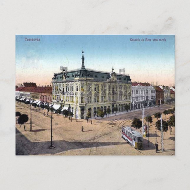 Cartão Postal Antigo - Timișoara, Romênia (Frente)