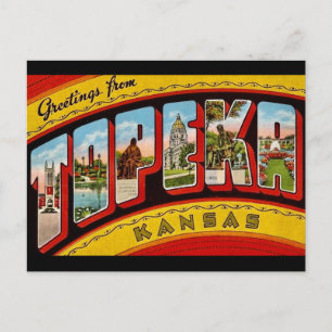 Cartão Postal Antigo Topeka Kansas