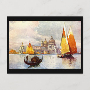 Cartão postal antigo - Veneza, Itália