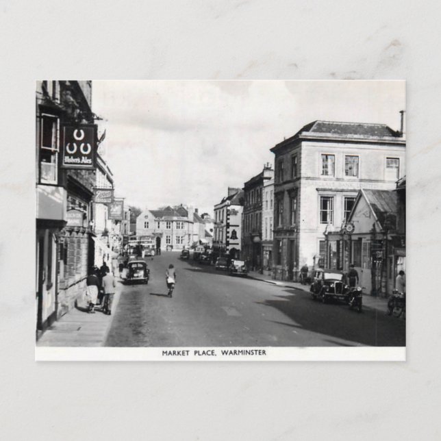 Cartão postal antigo - Warminster, Wiltshire (Frente)