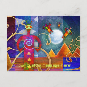Cartão Postal Antigos Anjos Alienígenas Astros Ascendentes