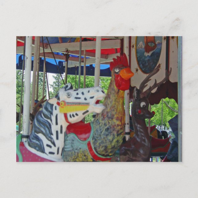 Cartão Postal Antigos Carrossel (Frente)