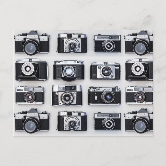 Cartão Postal Antigos Fotógrafos do Coletor de Câmeras Retro (Frente)