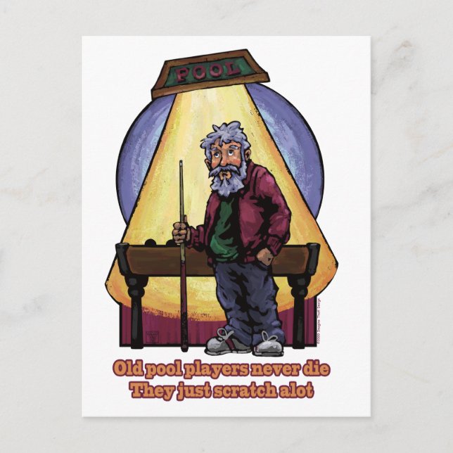 Cartão Postal Antigos jogadores da Piscina (Frente)