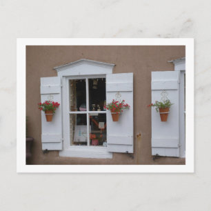 Cartão Postal Antigos Papais noeis do Windows Shutter Fe Novo M