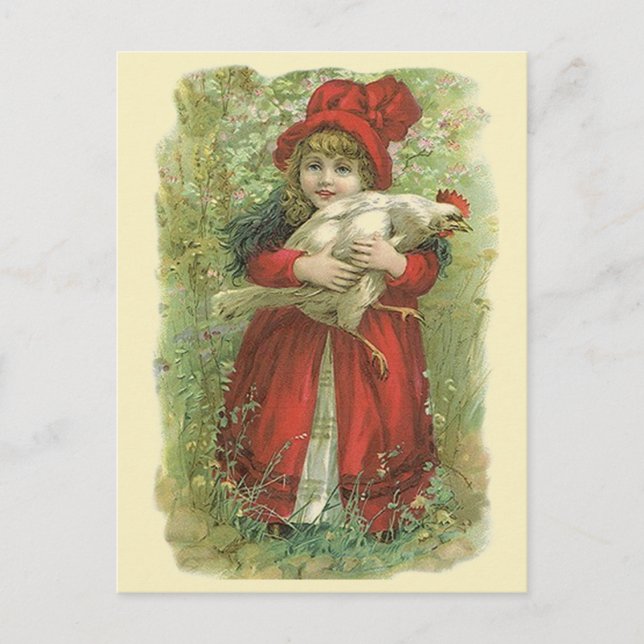 Cartão Postal Antigos PCs para empresas de criação de ovos orgân (Frente)