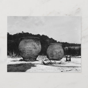 Cartão Postal Antigos Potes Clay, Sul do México