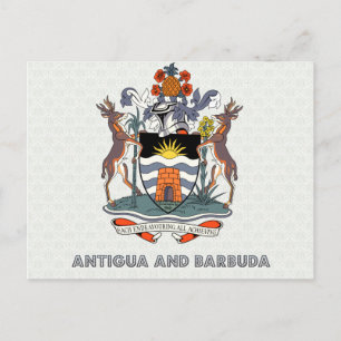 Cartão Postal Antígua e Barbuda, Casaco de Armas de Alta Qualida