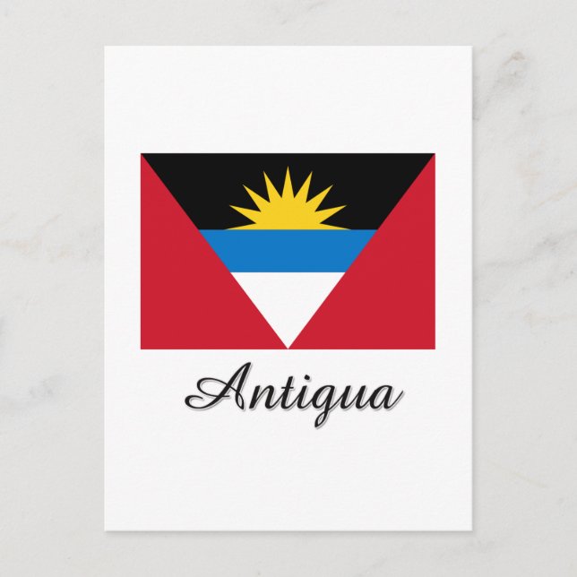 Cartão Postal Antígua Flag Design (Frente)