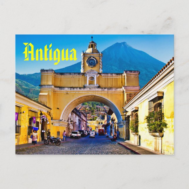 Cartão Postal Antígua, Guatemala, América Central (Frente)