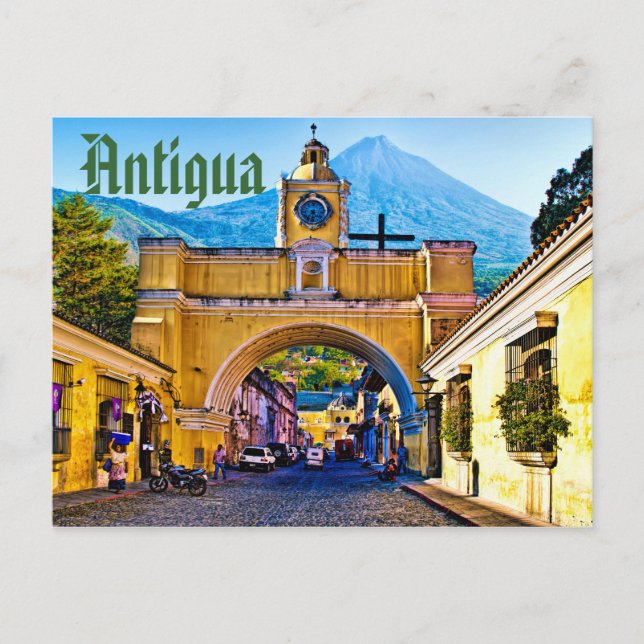 Cartão Postal Antígua, Guatemala, América Central (Frente)