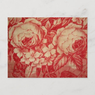 Cartão Postal Antiguamente Red Toile