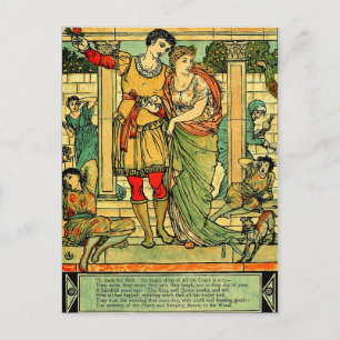 Cartão Postal Antiguamente Romântico Walter Crane, Bela Adormec