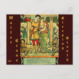 Cartão Postal Antiguamente Romântico Walter Crane, Bela Adormeci