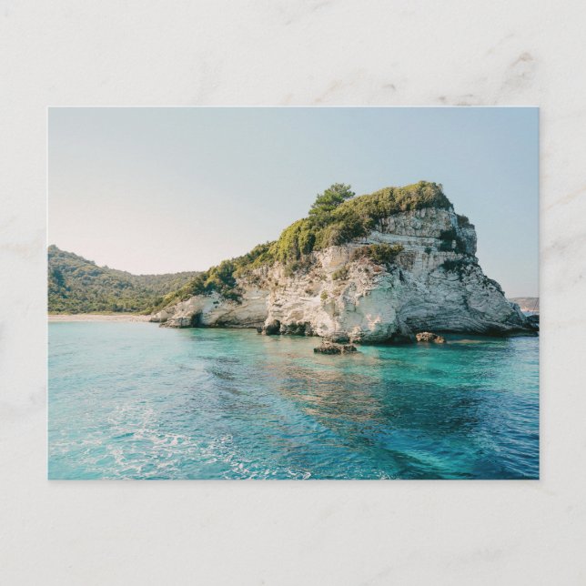 Cartão Postal Antipaxos coast, view at Paralia Voutoumi, Greece (Frente)
