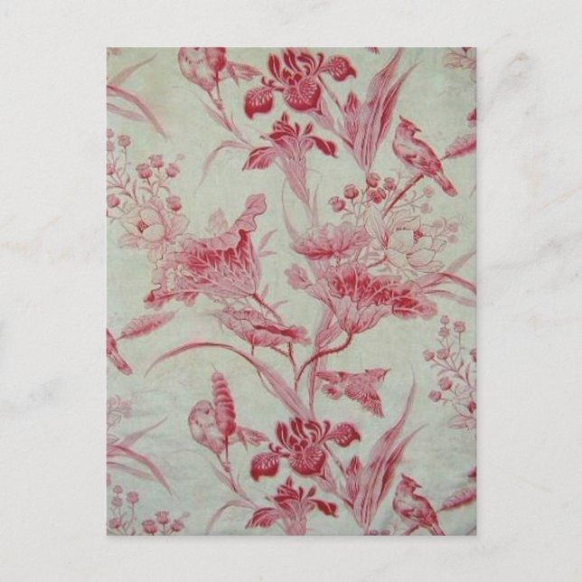 Cartão Postal Antiquado Toile Francês (Frente)