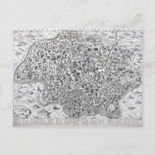 Cartão Postal Antiquae Urbis Perfecta Imago, Mapa de Roma