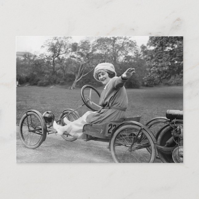 Cartão Postal Antique Go Cart, início dos anos 1900 (Frente)