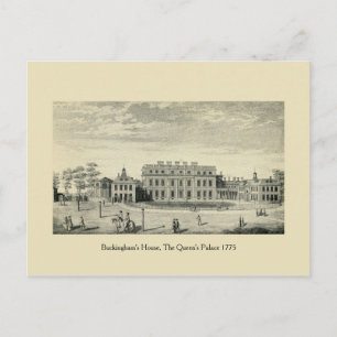 Cartão Postal Antique London 1775 Casa de Buckingham