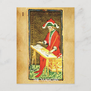 CARTÃO POSTAL ANTÍQUIO RENAISSANCE TAROS 1 / O MAGICANO