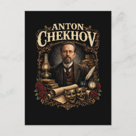 Cartão Postal Anton Chekhov